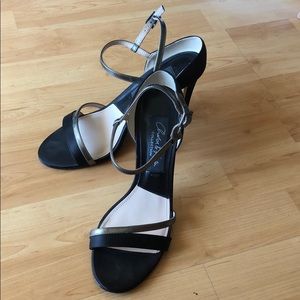 Silk Satin Slingback Heels Sandals